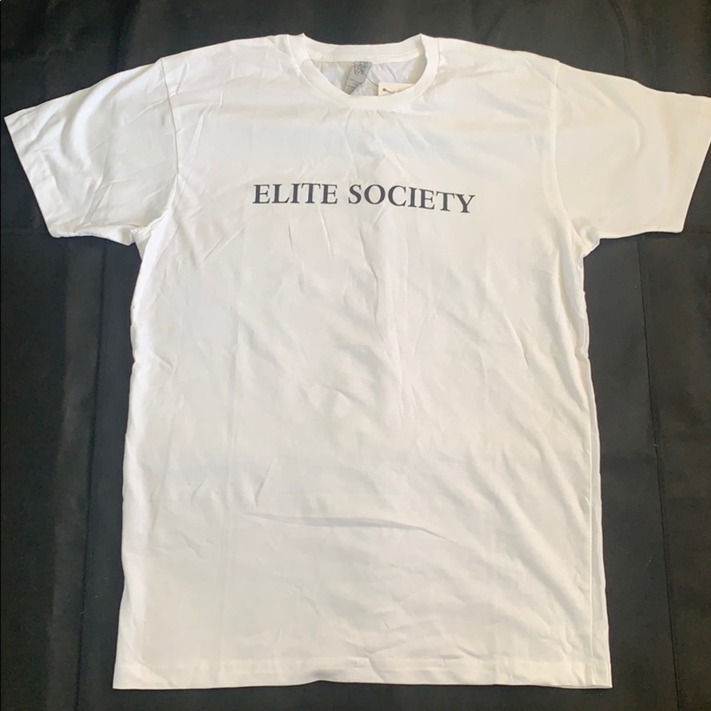 ELITE SOCIETY WHITE TSHIRT SIZE MEDIUM